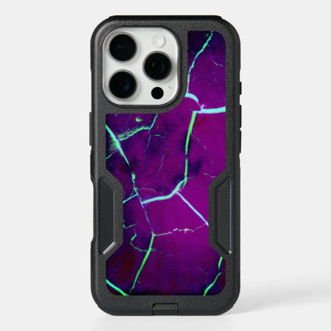 Cracked -Deep Purple Otterbox iPhone Case (Back)