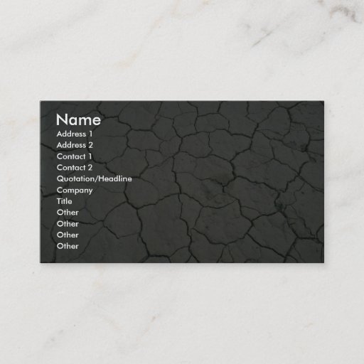 Customizable Cracked desert mud business card template