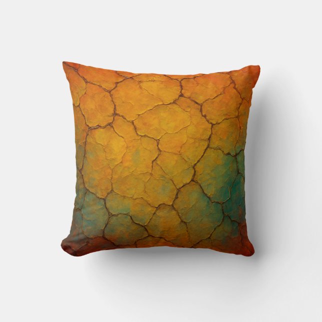 Cracked Earth Abstract Texture   Throw Pillow (Front)