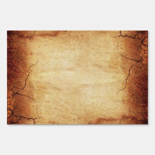 CRACKED EARTH CLAY TEXTURES ABSTRACT RANDOM TEMPLA YARD SIGN (Front)