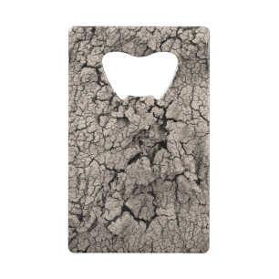 Cracked Earth Cool Texture Credit Card Bottle Opener