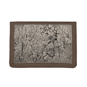 Cracked Earth Cool Texture Trifold Wallet