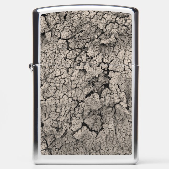 Cracked Earth Cool Texture Zippo Lighter (Front)
