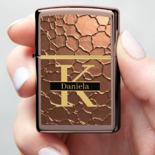 Cracked Earth: Daniela's Copper Promise Zippo Lighter