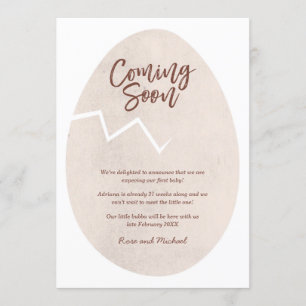 Cracked Egg Baby Coming Soon Announcement