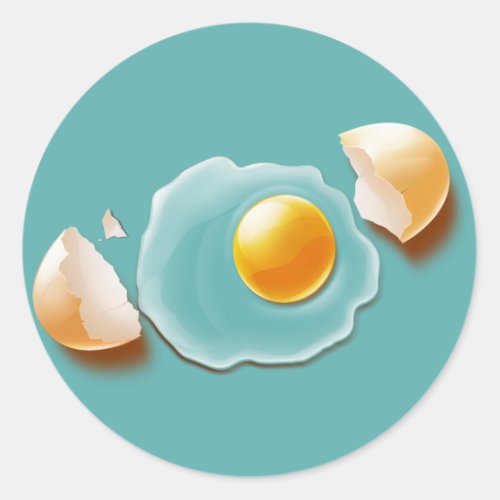 Cracked Egg Classic Round Sticker