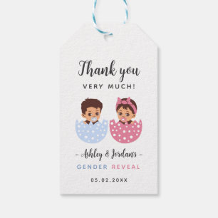 Cracked Egg Gender Reveal Thank You Gift Tag