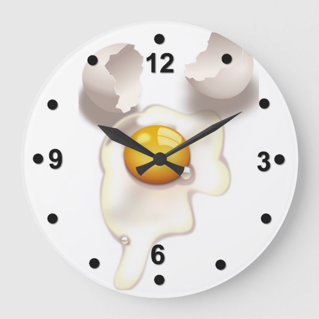 Cracked Egg Kitchen Wall Clock (Front)