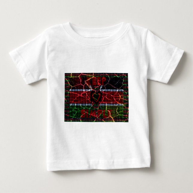 Cracked Flag: Keep It Simple - Kenyan Resilience  Baby T-Shirt (Front)
