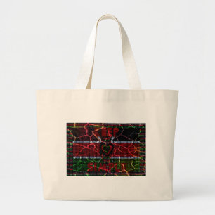 Cracked Flag: Keep It Simple - Kenyan Resilience  Large Tote Bag
