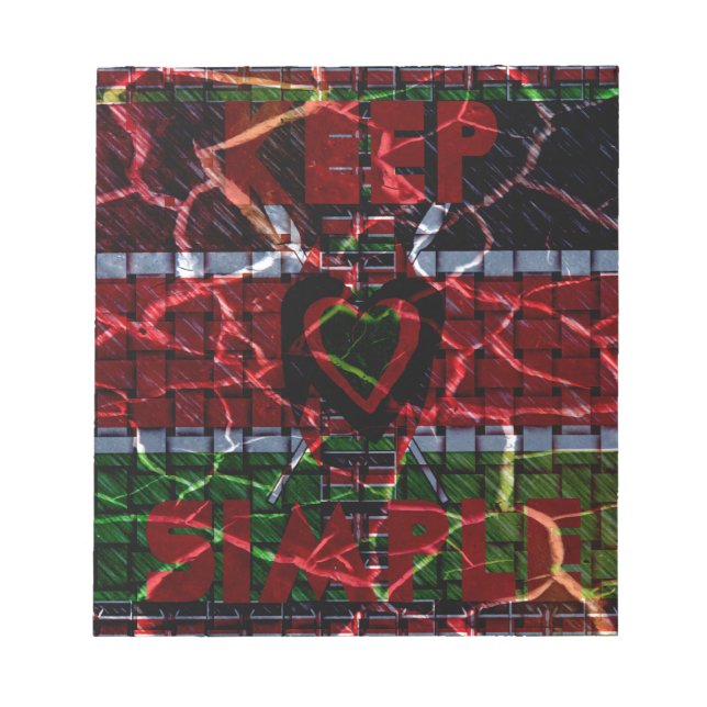 Cracked Flag: Keep It Simple - Kenyan Resilience  Notepad (Front)