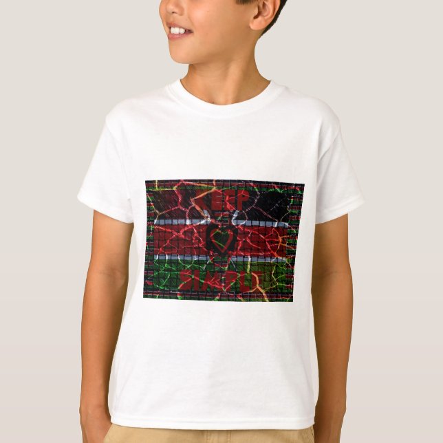 Cracked Flag: Keep It Simple - Kenyan Resilience  T-Shirt (Front)
