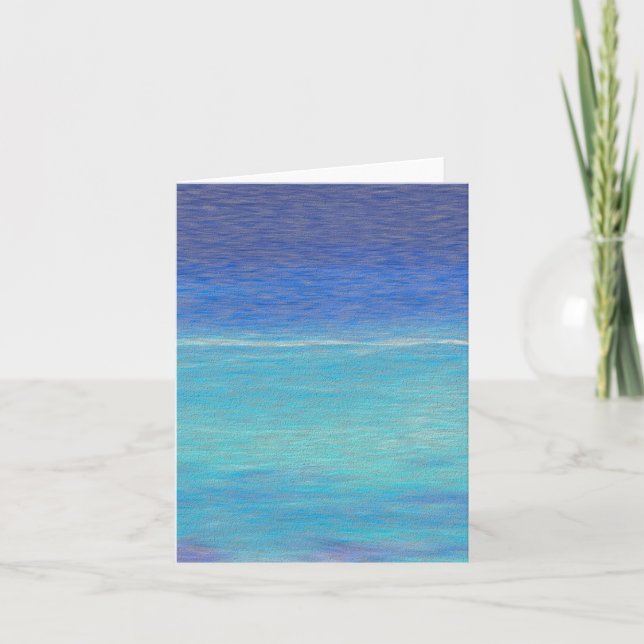  Cracked Fresco Caribbean Blue Sea Card (Front)