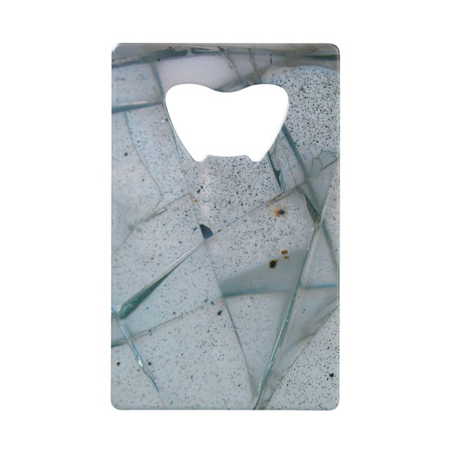 Cracked Glass Credit Card Bottle Opener (Front)