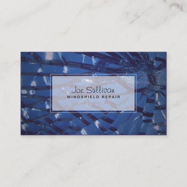 Cracked Glass Windshield Repair Business Card (Front)