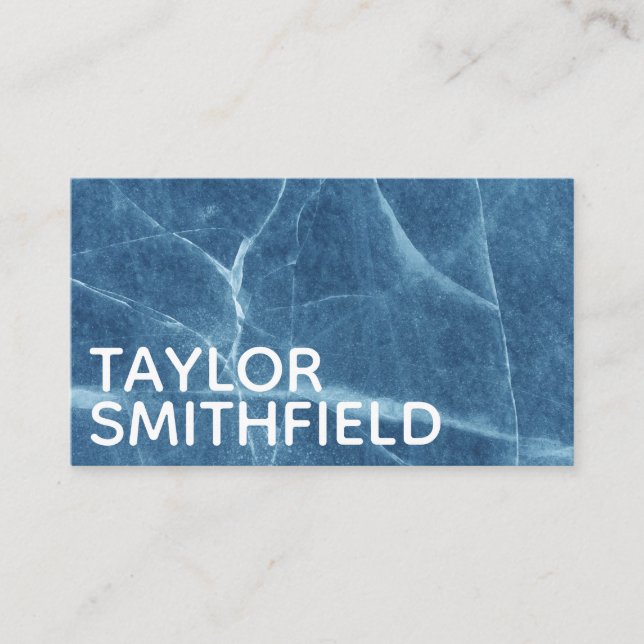 Cracked ice Marble Business Card (Front)