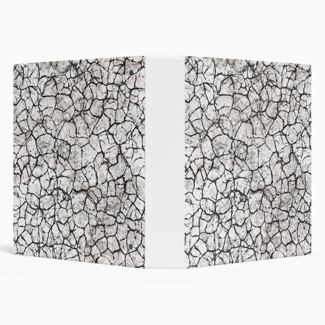 Cracked Marble Digital Pattern 3 Ring Binder (Background)