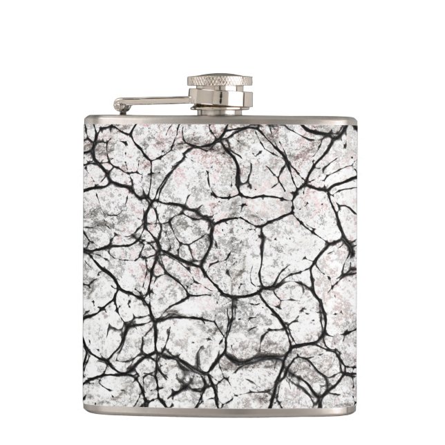 Cracked Marble Digital Pattern Flask (Front)