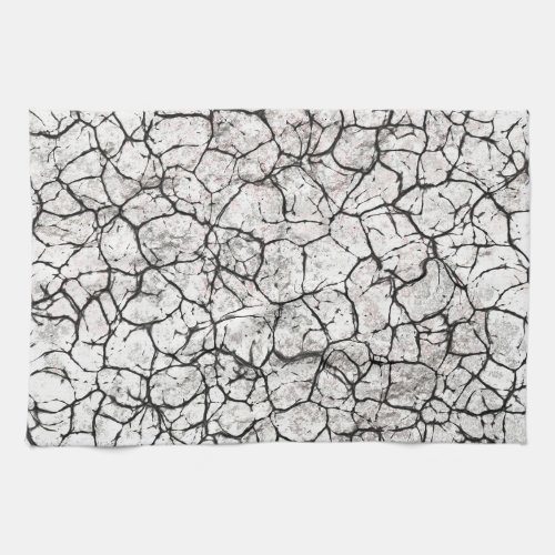 Cracked Marble Digital Pattern Kitchen Towel