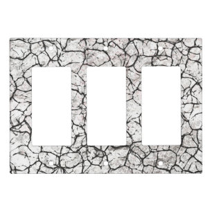 Cracked Marble Digital Pattern Light Switch Cover