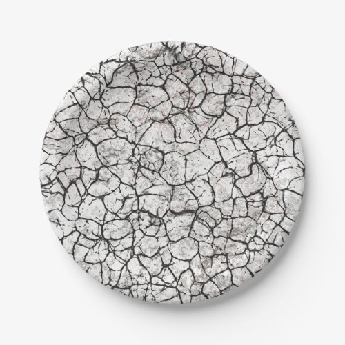 Cracked Marble Digital Pattern Paper Plates