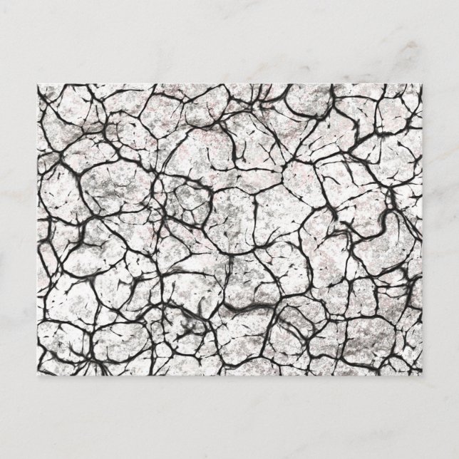 Cracked Marble Digital Pattern Postcard (Front)