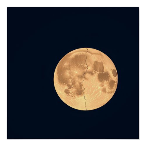 Cracked Moon Poster