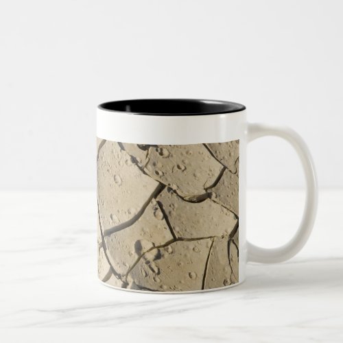 Cracked Mud formation in the Valley floor of 2 Two_Tone Coffee Mug