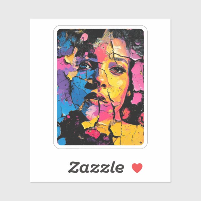 Cracked Paint Mural Beauty Skin Deep (Sheet)