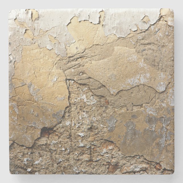 Cracked plastered wall. stone coaster (Front)
