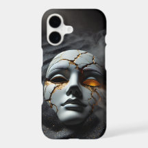 Cracked Porcelain Mask Dark Luxury iPhone 11 Case