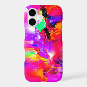 Cracked Rainbow Vibrant Multicolored Abstract Art iPhone 17 Case