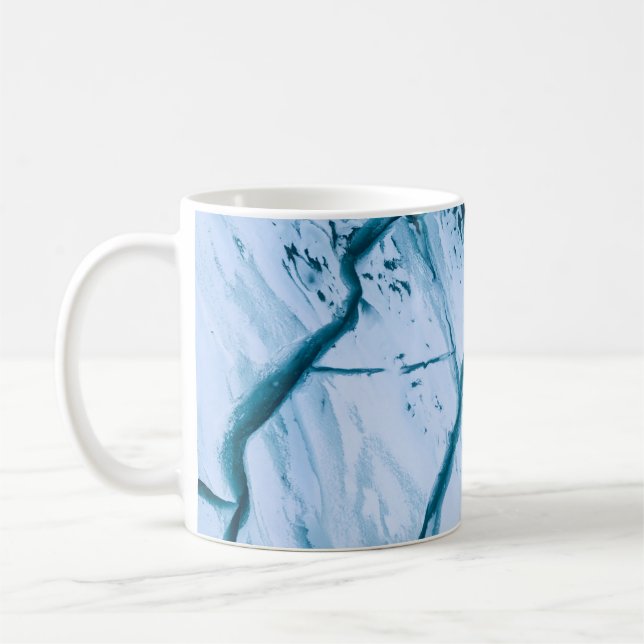 Cracked rock formation illustration coffee mug (Left)