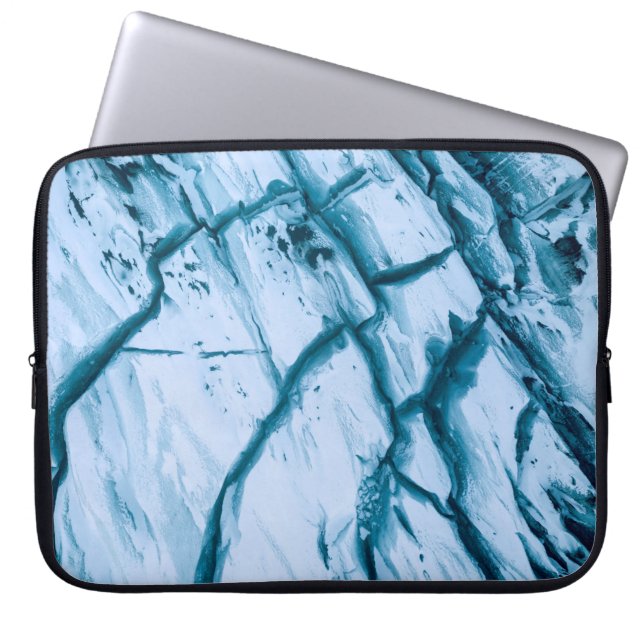Cracked rock formation illustration laptop sleeve (Front)