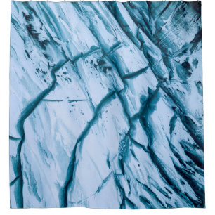 Cracked rock formation illustration shower curtain