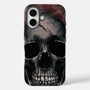 Cracked Skull – Dark Gothic Horror iPhone 16 Case