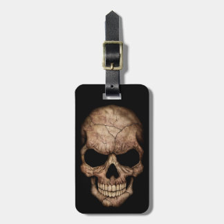 Cracked Skull Emerging From Darkness Luggage Tag