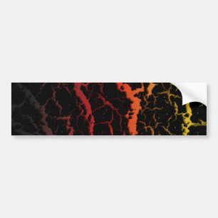 Cracked Space Lava - Black/Red/Gold Bumper Sticker