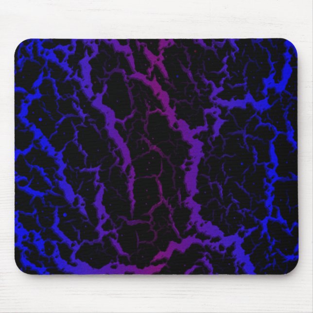 Cracked Space Lava - Blue/Purple Mouse Pad (Front)