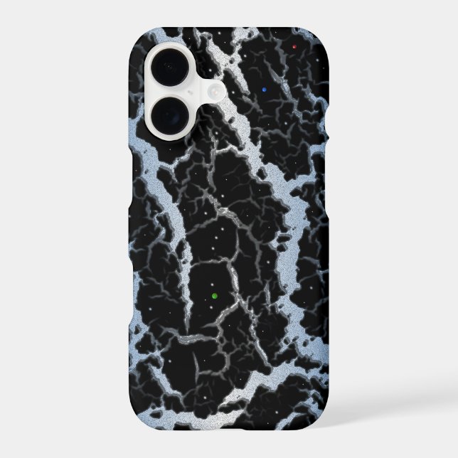 Cracked Space Lava - Blue/White Case-Mate iPhone Case (Back)