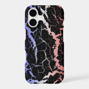 Cracked Space Lava - Blue/White/Red iPhone 17 Case