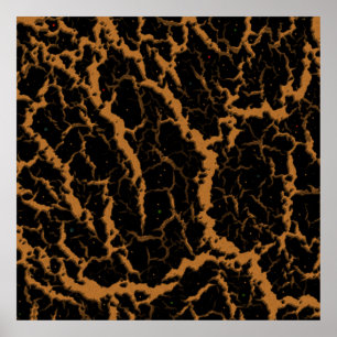 Cracked Space Lava - Bronze Poster
