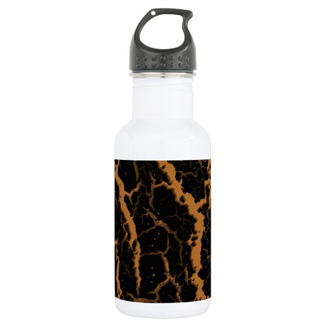 Cracked Space Lava - Bronze Stainless Steel Water Bottle (Front)