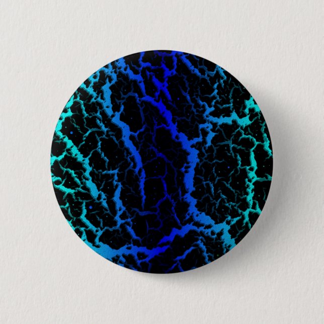 Cracked Space Lava - Cyan/Blue Button (Front)