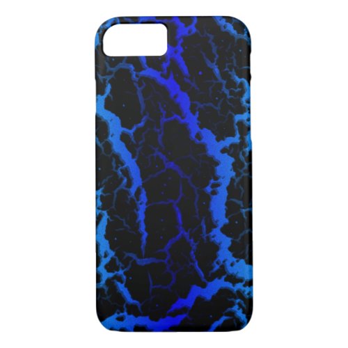 Cracked Space Lava _ CyanBlue iPhone 87 Case