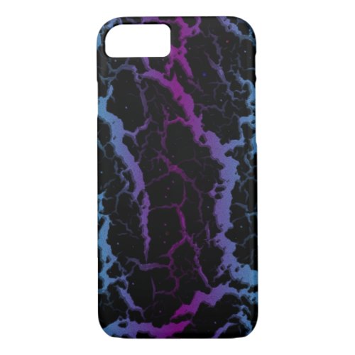 Cracked Space Lava _ CyanPurple iPhone 87 Case