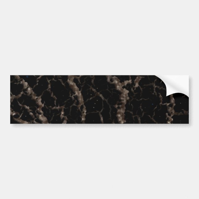 Cracked Space Lava - Glitter Brown Bumper Sticker (Front)