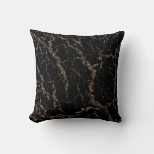 Cracked Space Lava - Glitter Brown Throw Pillow