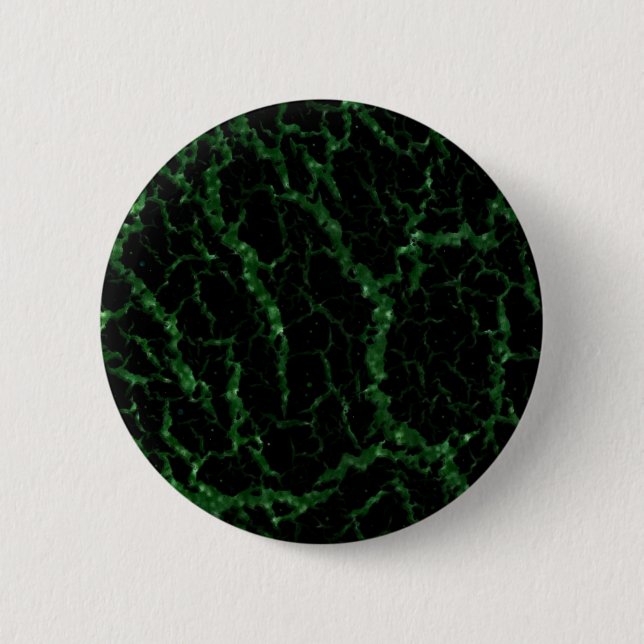 Cracked Space Lava - Glitter Green Button (Front)