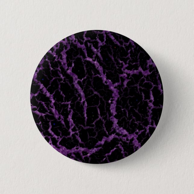 Cracked Space Lava - Glitter Purple Button (Front)